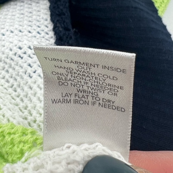 Christopher & Banks Striped Open-Knit Zip Hoodie – Size L – 100% Cotton – NWT - Picture 10 of 11